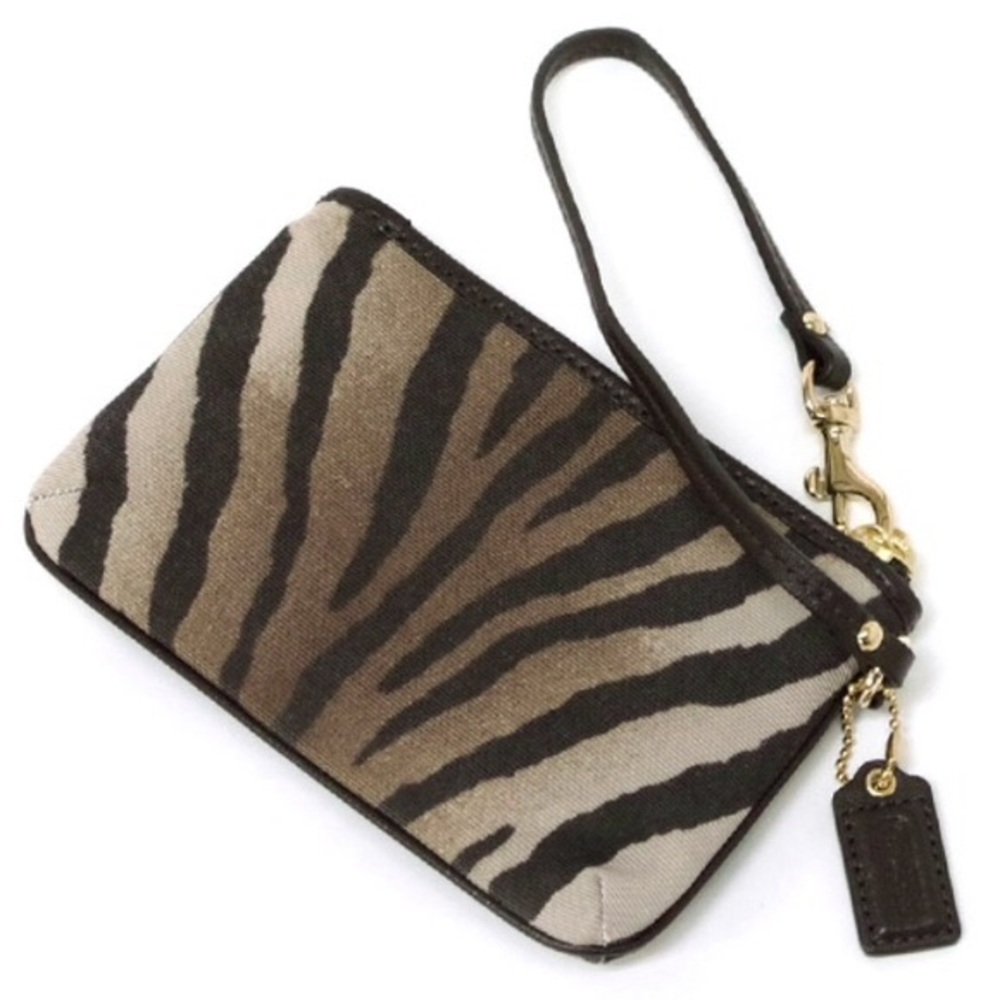 NWOT Coach Brown Zebra Wristlet - Picture 4 of 7